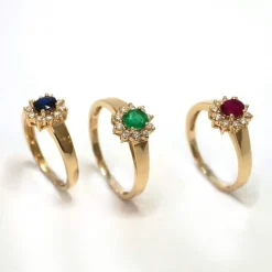 CHRISTOFFERSEN JEWELLERY ROSET RING 14 KARAT GULD MED RUBIN OG BRILLANTER - 5070256G-RU