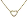 CHRISTOFFERSEN JEWELLERY HJERTE HALSKÆDE 14 KARAT GULD MED 0,23 CARAT BRILLANTER – 2000183