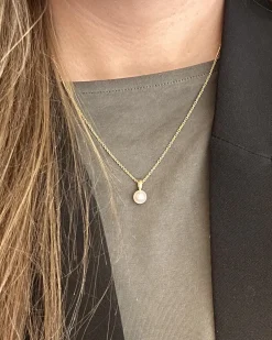 CHRISTOFFERSEN JEWELLERY FERSKVANDSPERLE VEDHÆNG 8 KARAT GULD – 4001528-3