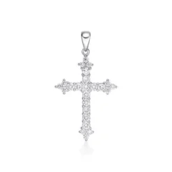 CHRISTOFFERSEN JEWELLERY VEDHÆNG KORS SØLV MED ZIRKONIA - 4010133