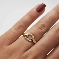 CHRISTOFFERSEN JEWELLERY RING 14 KARAT GULD MED BRILLANTER - 5070962-52