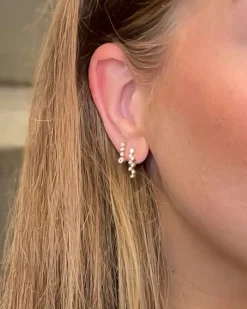 CHRISTOFFERSEN JEWELLERY ØRESTIKKER 8 KARAT GULD MED ZIRKONIA – 3071256-3