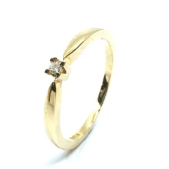 CHRISTOFFERSEN JEWELLERY EVA RING 8 KARAT GULD MED BRILLANT 0,03 CARAT - 5000791-3