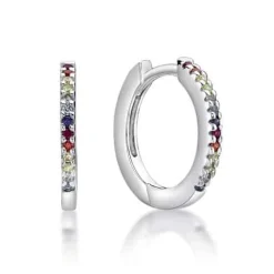 CHRISTOFFERSEN JEWELLERY SØLV KNÆK CREOL RAINBOW - 3770942-6