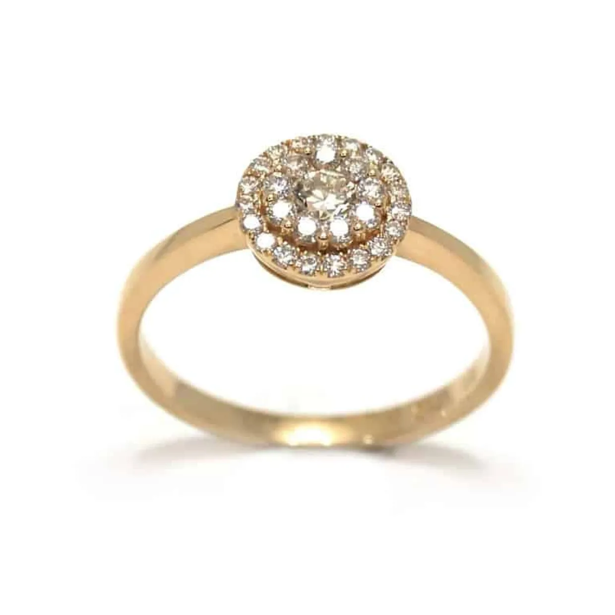 CHRISTOFFERSEN JEWELLERY ROSET RING 14 KARAT GULD MED 0,526 CARAT BRILLANTER - 5070888