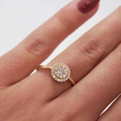 CHRISTOFFERSEN JEWELLERY ROSET RING 14 KARAT GULD MED 0,526 CARAT BRILLANTER - 5070888