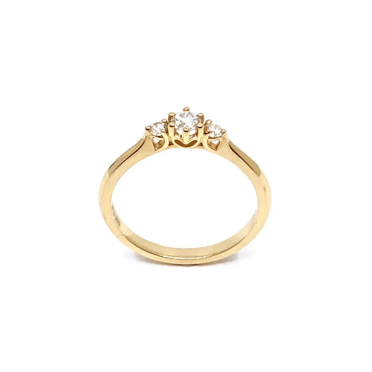 CHRISTOFFERSEN JEWELLERY 14 KARAT GULD RING MED BRILLANTER - 5000548