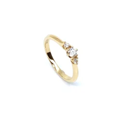 CHRISTOFFERSEN JEWELLERY 14 KARAT GULD RING MED BRILLANTER - 5000548