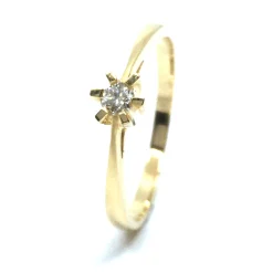 CHRISTOFFERSEN JEWELLERY 14 KARAT GULD CARLA RING MED BRILLANT 0,05 CT. W/SI - 5000153