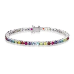 CHRISTOFFERSEN JEWELLERY TENNIS RAINBOW SØLV ARMBÅND - 9010080-6