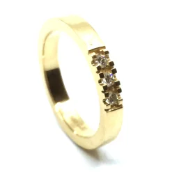 CHRISTOFFERSEN JEWELLERY ALLIANCE RING 14 KARAT GULD MED 3 BRILLANTER - 5000915