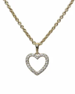 CHRISTOFFERSEN JEWELLERY HJERTE VEDHÆNG 14 KARAT GULD MED 0,10 CARAT BRILLANTER - 4500203G