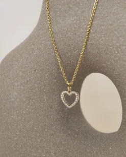 CHRISTOFFERSEN JEWELLERY HJERTE VEDHÆNG 14 KARAT GULD MED 0,10 CARAT BRILLANTER - 4500203G