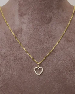 CHRISTOFFERSEN JEWELLERY HJERTE VEDHÆNG 14 KARAT GULD MED 0,10 CARAT BRILLANTER - 4500203G