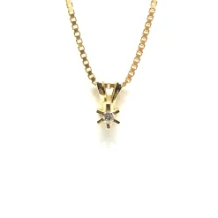 CHRISTOFFERSEN JEWELRY CARLA HALSKÆDE 8KT GULD MED DIAMANT - 4000154