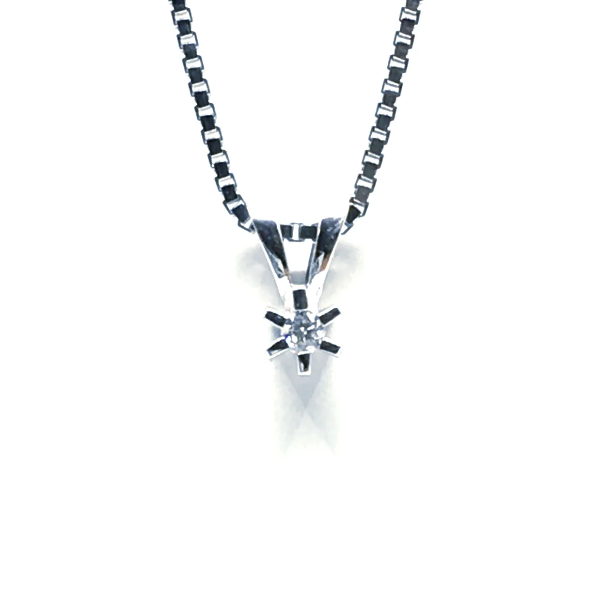 CHRISTOFFERSEN JEWELRY CARLA HALSKÆDE 8KT HVIDGULD MED DIAMANT - 4000154-5