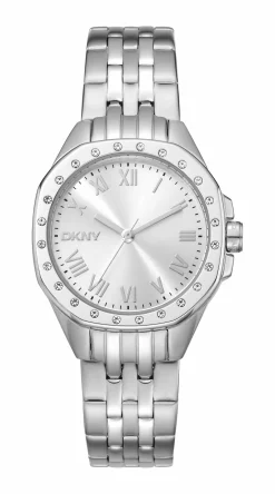 DKNY BROOKLYN MINI UR DAME STÅL MED LÆNKE - DK1L013M0045