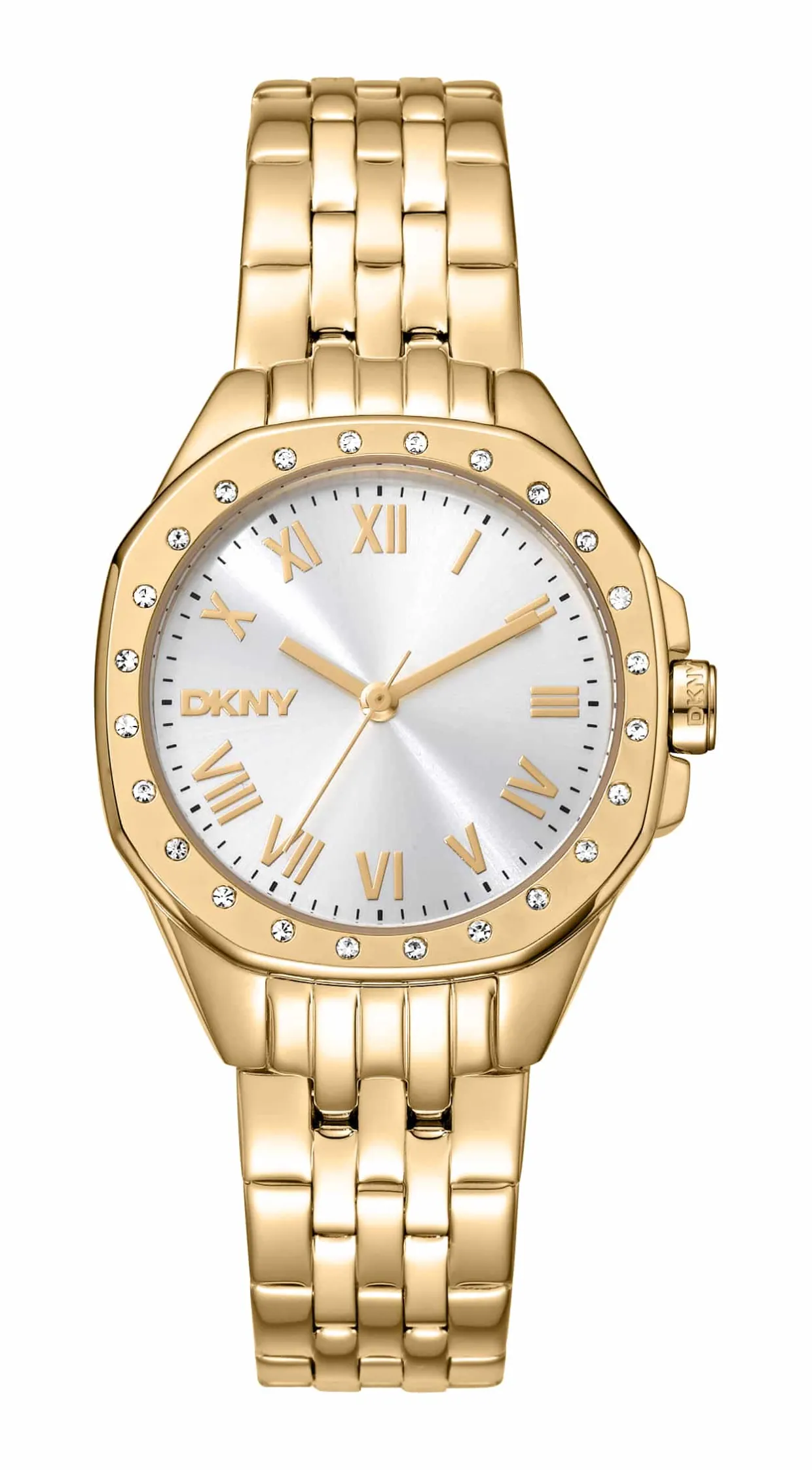 DKNY BROOKLYN MINI UR DAME GULD FARVET MED LÆNKE - DK1L013M0065