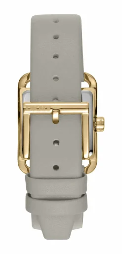 DKNY CITY MIDI UR DAME MED GRÅ LÆDERREM - DK1L004L0025