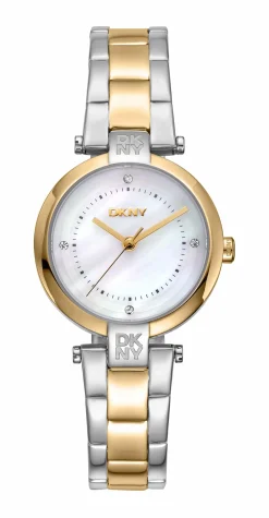 DKNY ESSENTIAL MINI UR DAME TO FARVET MED LÆNKE - DK1L043M0075