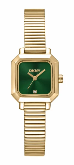DKNY EVERYDAY KANTET UR DAME GULD FARVET MED LÆNKE - DK1L123M0045