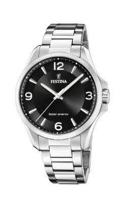 FESTINA SOLAR UR HERRE MED SORT SKIVE - F20656/4
