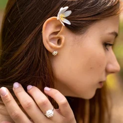 FLORA DANICA DILD ØRERINGE SØLV - DF-StPc-S