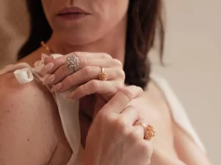 FLORA DANICA DILD RING SØLV FORGYLDT STOR - DF-StRi-G