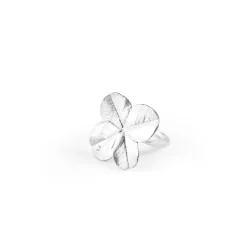 FLORA DANICA FIRKLØVER SØLV RING - FLC-StRi-S