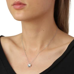 FLORA DANICA FIRKLØVER SØLV HALSKÆDE MAT - FLC-Ne-S