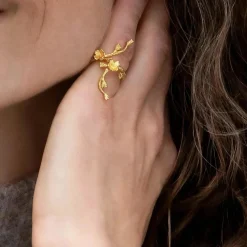 FLORA DANICA FORGLEMMIGEJ RING FORGYLDT SØLV - FMN-STRI-G