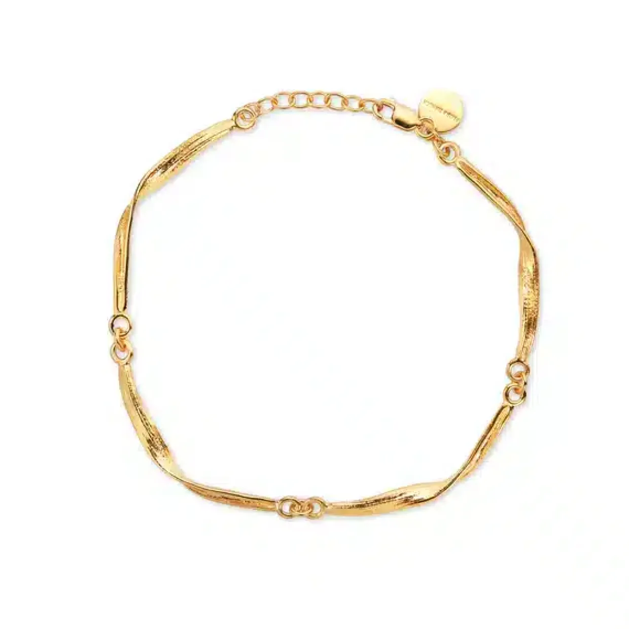 FLORA DANICA GRÆS ARMBÅND SØLV FORGYLDT 17-19 CM - GR-BR-G