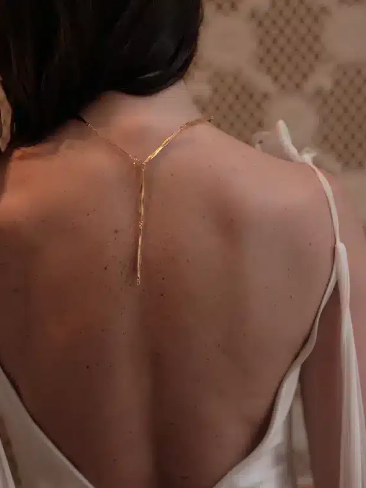 FLORA DANICA GRÆS SØLV FORGYLDT HALSKÆDE - GR-NE-G