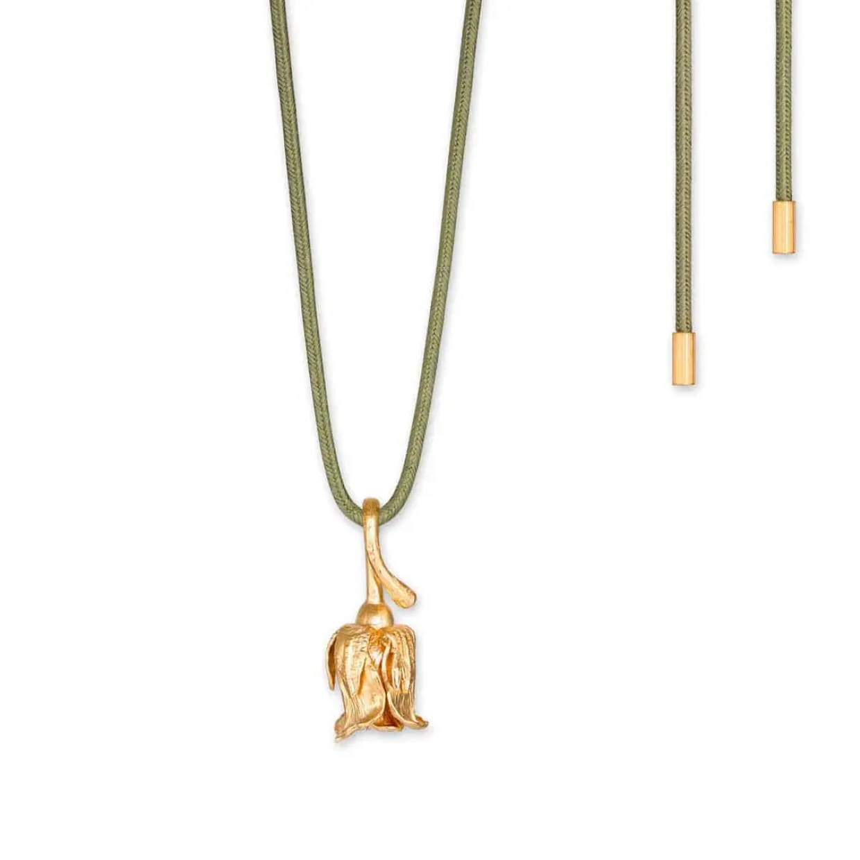 FLORA DANICA ROSE HALSKÆDE FORGYLDT SØLV - ROS-SILKNE-G