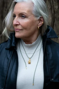 FLORA DANICA ROSE HALSKÆDE FORGYLDT SØLV - ROS-SILKNE-G