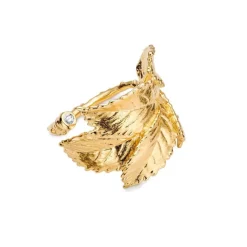 FLORA DANICA ROSENBLAD STATEMENT RING FORGYLDT SØLV MED DIAMANT - ROS-STRI-G