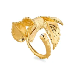 FLORA DANICA ROSENBLAD STATEMENT RING FORGYLDT SØLV MED DIAMANT - ROS-STRI-G