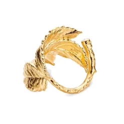 FLORA DANICA ROSENBLAD STATEMENT RING FORGYLDT SØLV MED DIAMANT - ROS-STRI-G