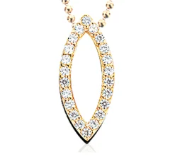 FORGYLDT HALSKÆDE MED SYNTETISK ZIRKONIA