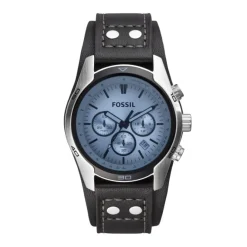 FOSSIL COACHMAN CHRONOGRAPH SORT LÆDER - CH2564
