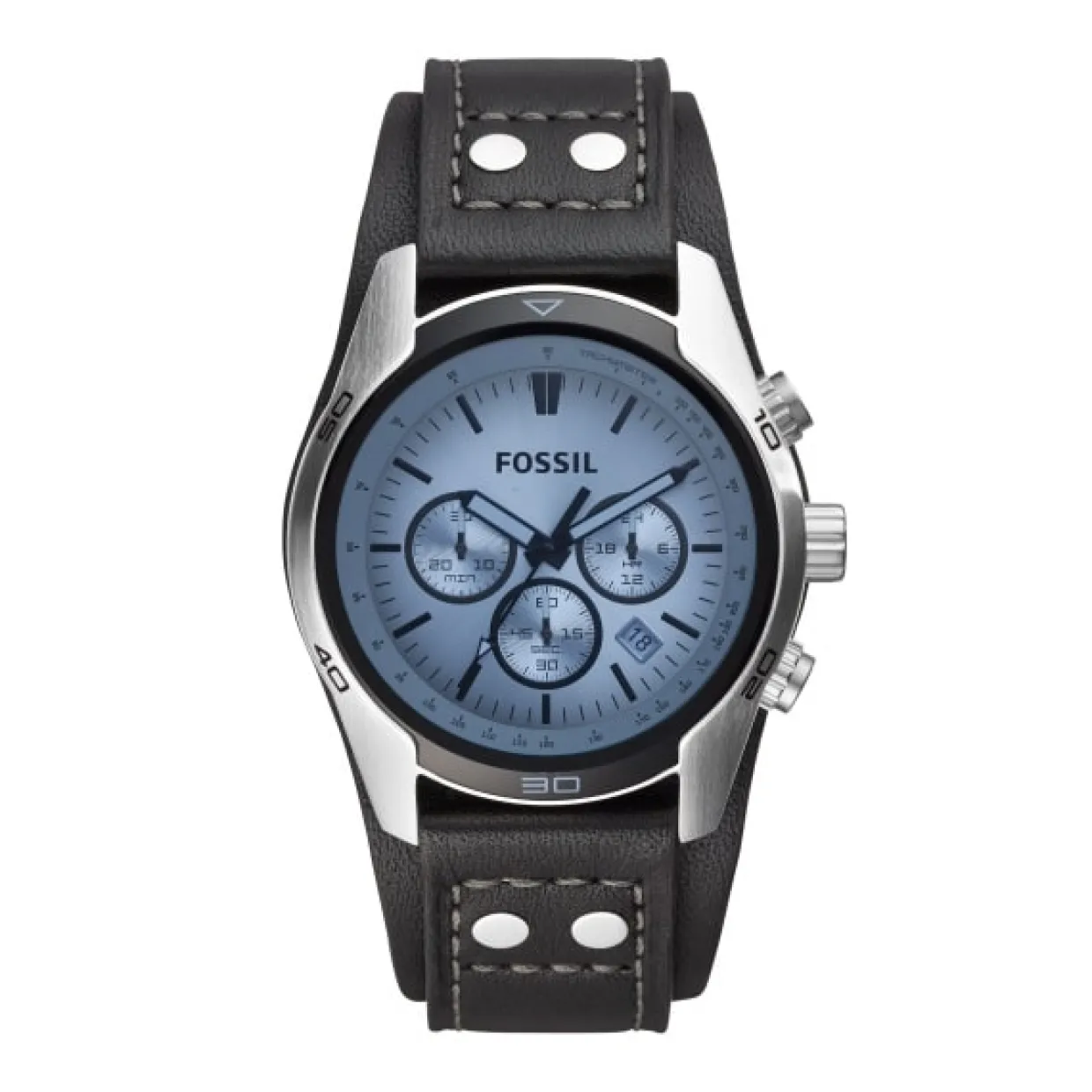 FOSSIL COACHMAN CHRONOGRAPH SORT LÆDER - CH2564