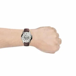 FOSSIL GRANT AUTOMATIC MØRKEBRUN LÆDER - ME3099