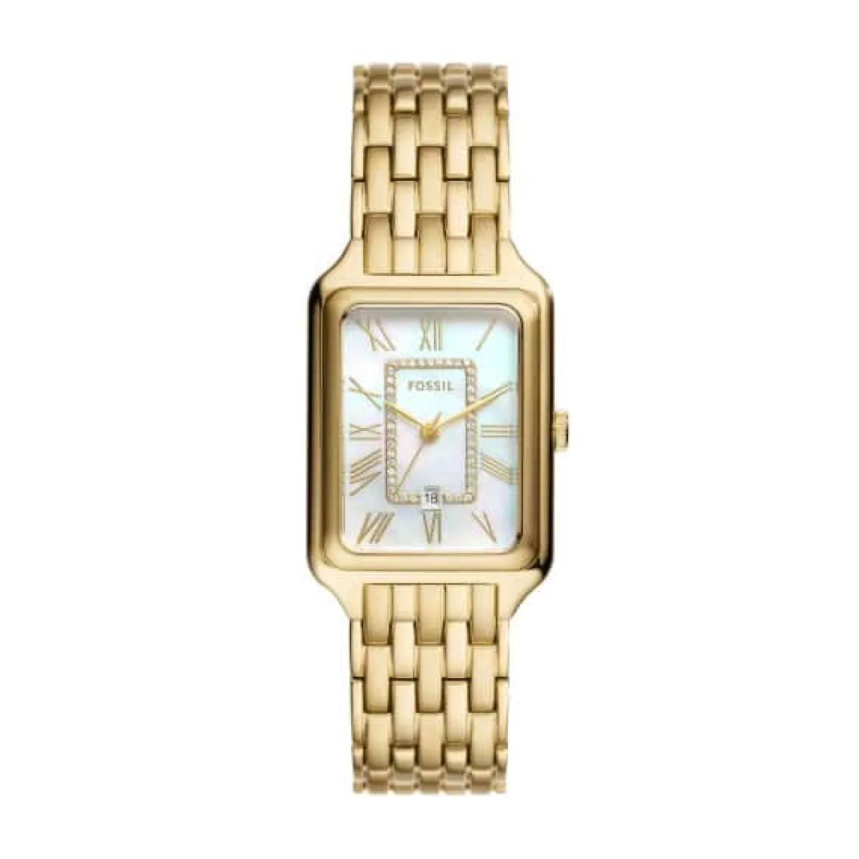 FOSSIL RAQUEL FIREKANTET UR DAME GULD FARVET - ES5304