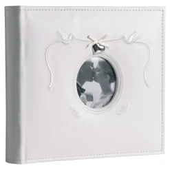 FOTOALBUM TIL BRYLLUP MED FORSØLVET HJERTE