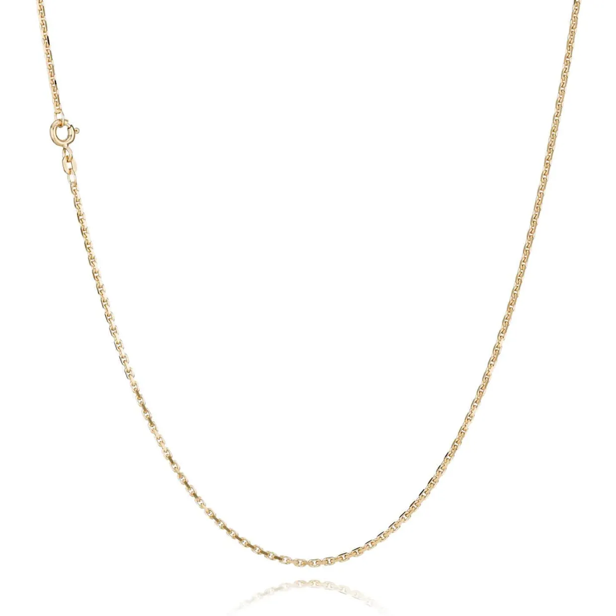 GULD BNH ANKER FACET HALSKÆDE 8 KARAT GULD 1,6 MM BRED 42 CM - A806042F