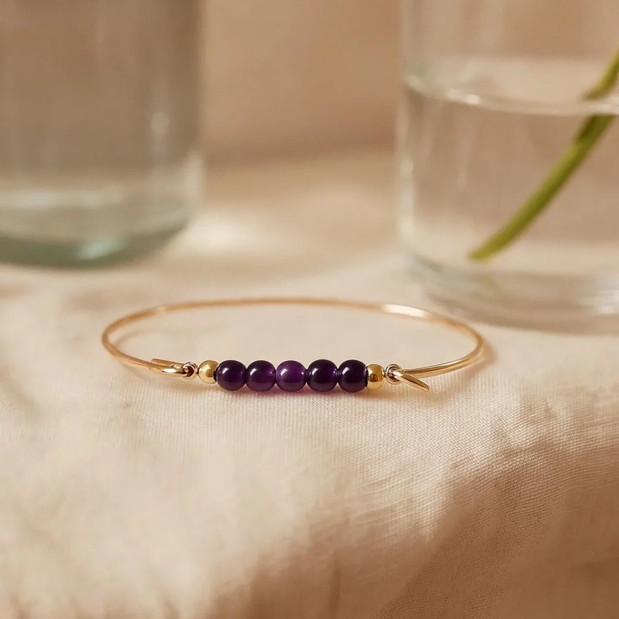 HEIRING AMETHYST TOP TIL MULTI ARMBÅND I FORGYLDT SØLV - 53-4-23FG