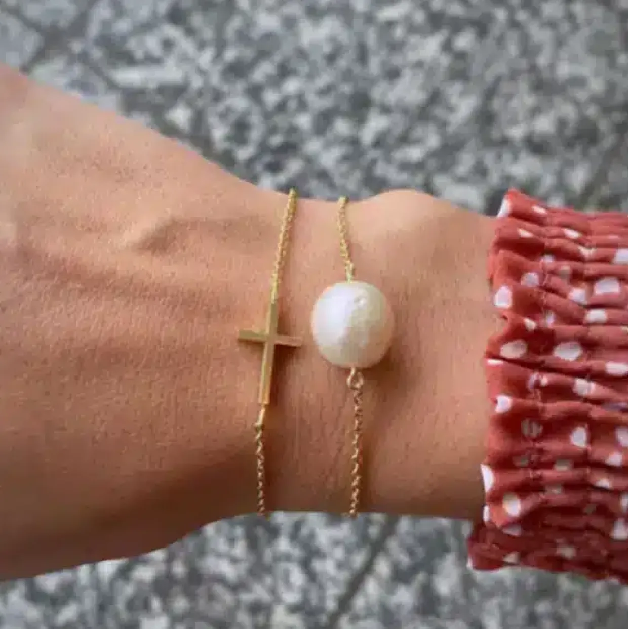 HEIRING ARMBÅND MED BAROQUE PERLE - 29-8-90RH