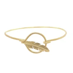 HEIRING ARMRING FORGYLDT SØLV MED DRØMMEFANGER OG FJER – 51-6-10FG