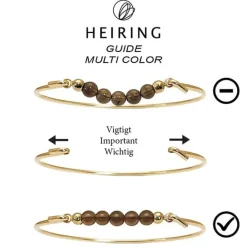 HEIRING BURMA JADE TOP TIL MULTI ARMRING I FORGYLDT SØLV - 53-4-80FG