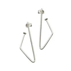 HEIRING EDGE ØRERINGE SØLV RHODINERET - 29-9-07RH